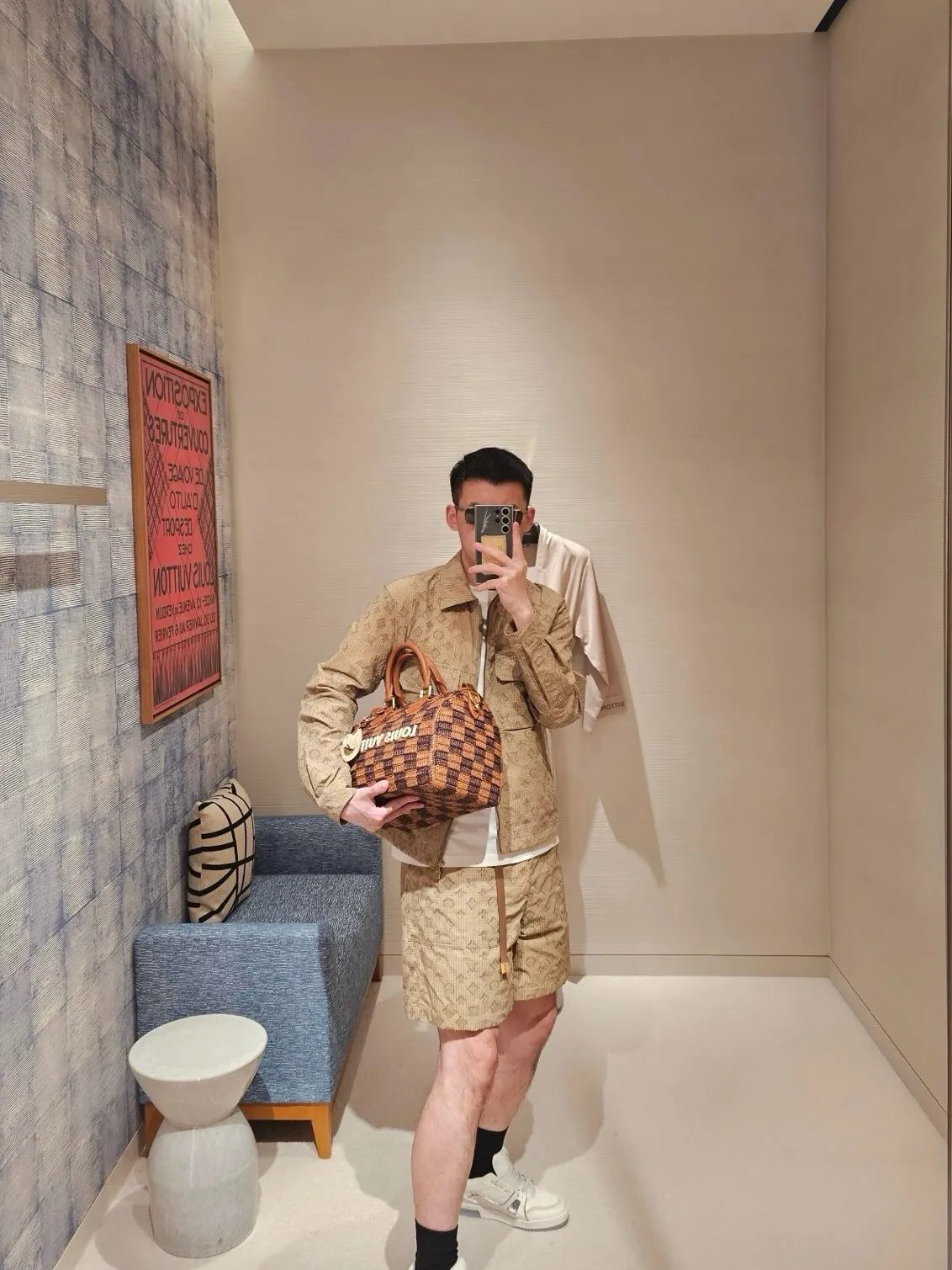 Louis Vuitton/Louis Vuitton old flower all-over jacquard tear-resistant shorts